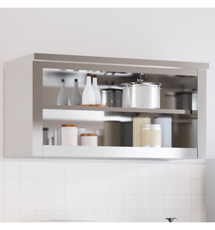 Armoire murale de cuisine avec étagère acier inoxydable | Mobilier & Déco