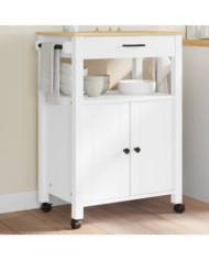 Chariot de cuisine MONZA 60x40x90 cm bois massif de pin | Mobilier & Déco