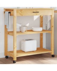 Chariot de cuisine MONZA 84x40x90 cm bois massif de pin | Mobilier & Déco