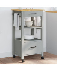 Chariot de cuisine MONZA 48x40x90 cm bois massif de pin | Mobilier & Déco