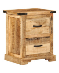 Table de chevet 40x35x50 cm bois de manguier massif | Mobilier & Déco