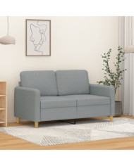 Canapé à 2 places Gris clair 120 cm Tissu | Mobilier & Déco