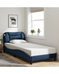 Cadre de lit sans matelas bleu 80x200 cm tissu | Mobilier & Déco