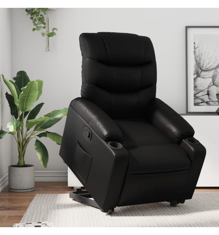 Fauteuil inclinable Noir Similicuir | Mobilier & Déco