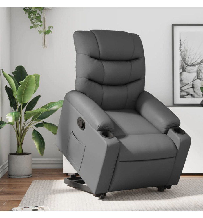 Fauteuil inclinable Gris Similicuir | Mobilier & Déco