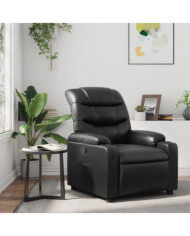 Fauteuil inclinable Noir Similicuir | Mobilier & Déco