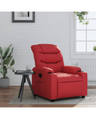 Fauteuil inclinable Rouge Similicuir | Mobilier & Déco