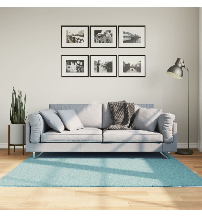 Tapis OVIEDO à poils courts vert 160x160 cm | Mobilier & Déco