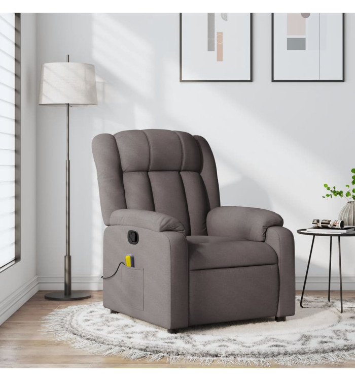 Fauteuil de massage inclinable Taupe Tissu | Mobilier & Déco
