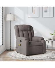 Fauteuil de massage inclinable Taupe Tissu | Mobilier & Déco