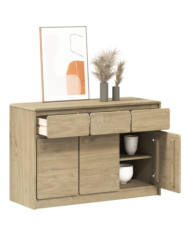 Buffet SAUDA chêne 114x43x75,5 cm bois massif de pin | Mobilier & Déco