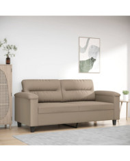 Canapé à 2 places Taupe 140 cm Tissu microfibre | Mobilier & Déco