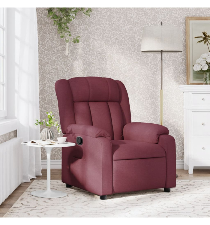 Fauteuil inclinable Rouge bordeaux Tissu | Mobilier & Déco