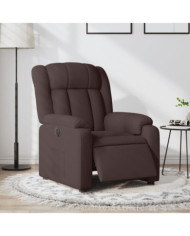 Fauteuil inclinable électrique Marron foncé Tissu | Mobilier & Déco