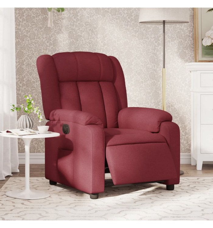 Fauteuil inclinable électrique Rouge bordeaux Tissu | Mobilier & Déco