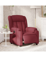 Fauteuil inclinable électrique Rouge bordeaux Tissu | Mobilier & Déco