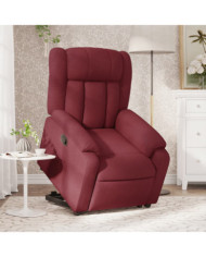 Fauteuil inclinable rouge bordeaux tissu | Mobilier & Déco