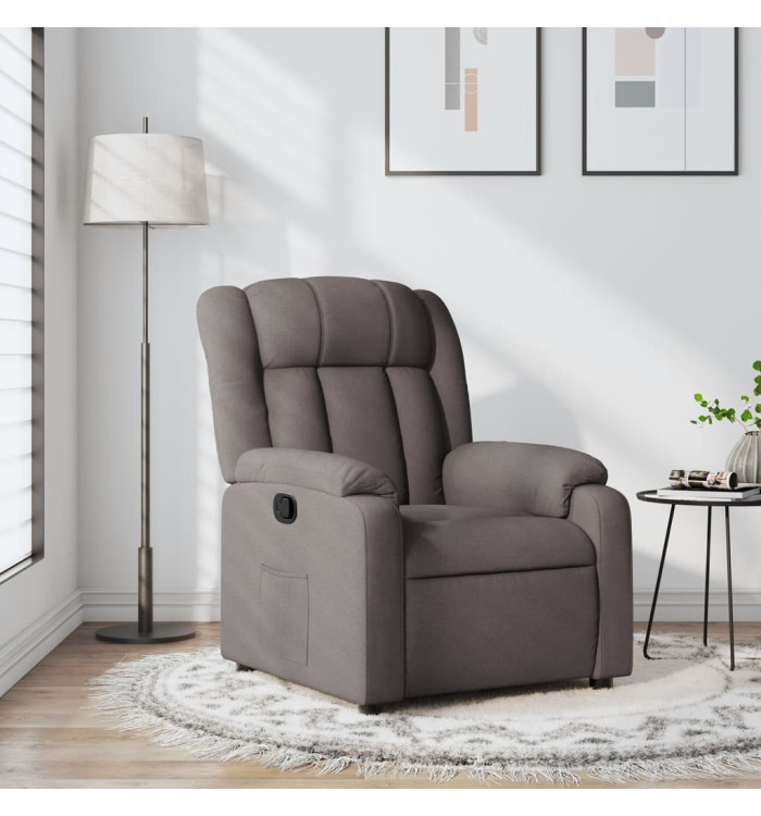 Fauteuil inclinable Taupe Tissu | Mobilier & Déco