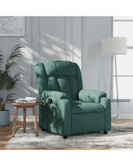 Fauteuil inclinable Vert foncé Tissu | Mobilier & Déco
