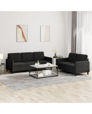 Ensemble de canapés 2 pcs noir velours | Mobilier & Déco