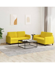 Ensemble de canapés 2 pcs jaune velours | Mobilier & Déco