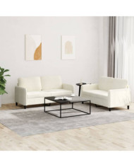 Ensemble de canapés 2 pcs crème velours | Mobilier & Déco