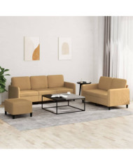 Ensemble de canapés 3 pcs marron velours | Mobilier & Déco