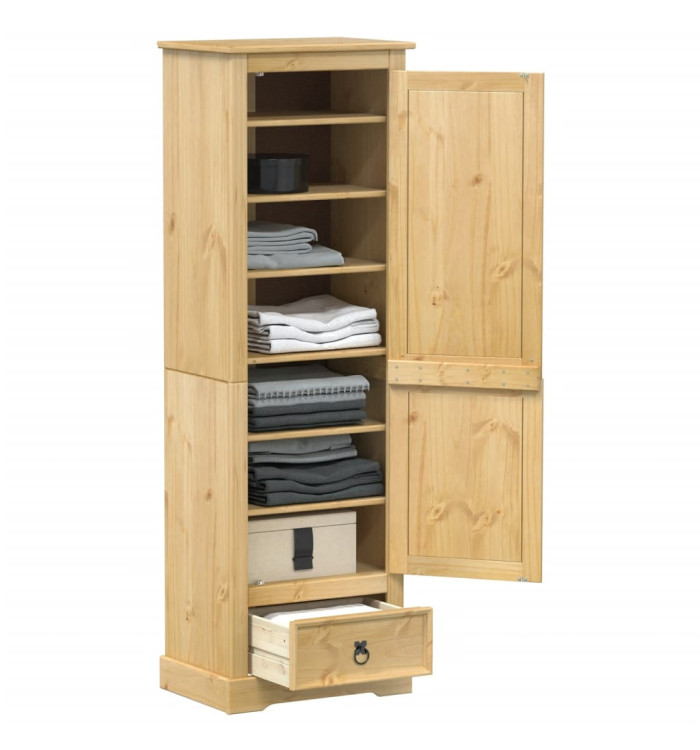 Garde-robe Corona 55x38x170 cm bois de pin massif | Mobilier & Déco