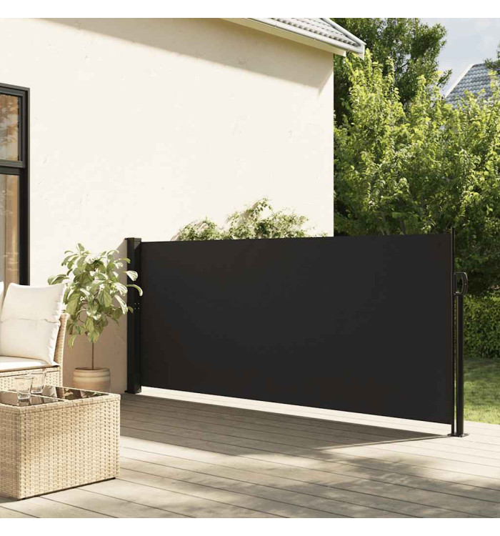 Auvent latéral rétractable noir 100x500 cm | Mobilier & Déco