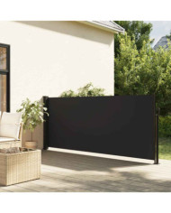 Auvent latéral rétractable noir 120x500 cm | Mobilier & Déco
