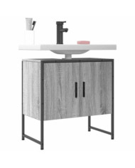 Armoire lavabo de salle de bain sonoma gris 60x33x60 cm | Mobilier & Déco