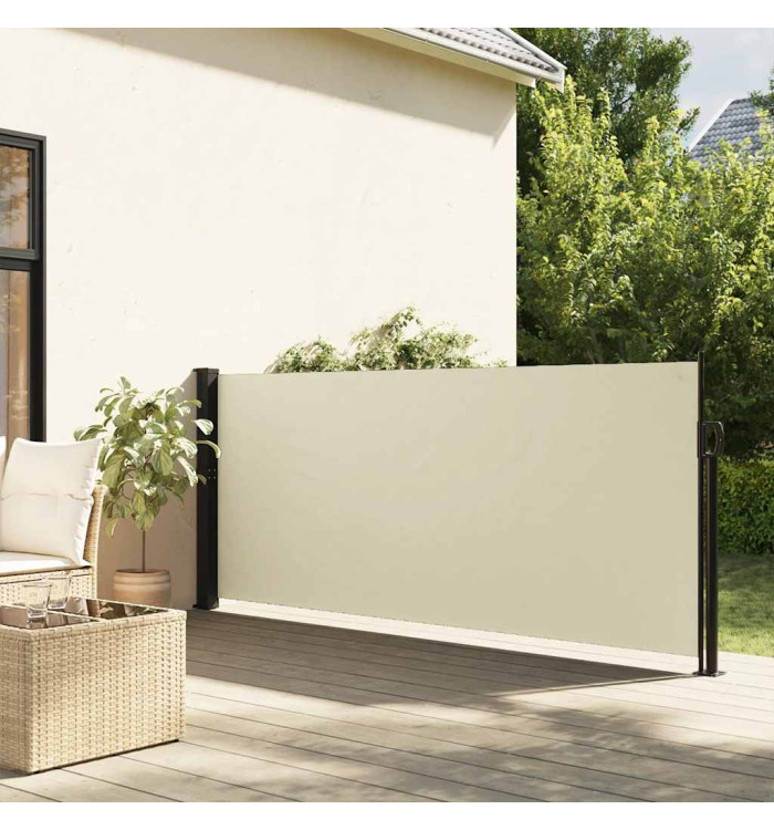 Auvent latéral rétractable crème 140x300 cm | Mobilier & Déco