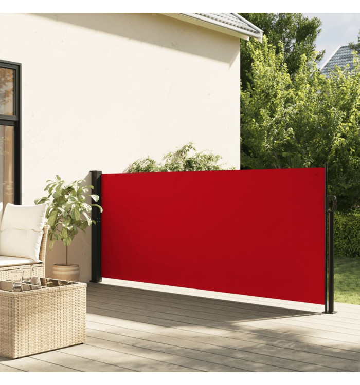 Auvent latéral rétractable rouge 120x500 cm | Mobilier & Déco