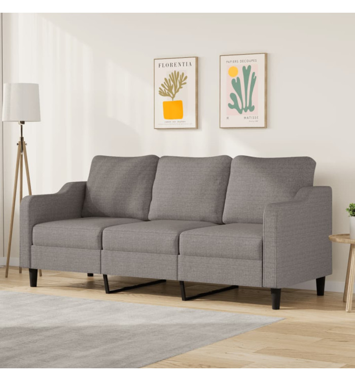 Canapé à 3 places Taupe 180 cm Tissu | Mobilier & Déco