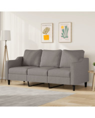 Canapé à 3 places Taupe 180 cm Tissu | Mobilier & Déco