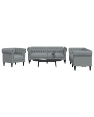 Ensemble de canapés 3 pcs gris clair tissu | Mobilier & Déco