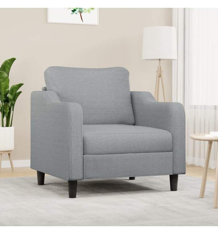 Fauteuil Gris clair 60 cm Tissu | Mobilier & Déco