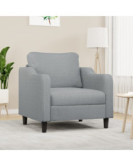 Fauteuil Gris clair 60 cm Tissu | Mobilier & Déco