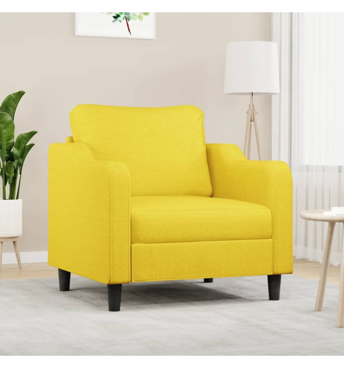 Fauteuil Jaune clair 60 cm Tissu | Mobilier & Déco