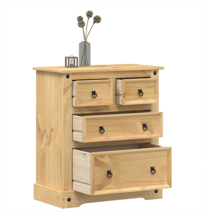 Commode Corona 80x43x91 cm bois massif de pin | Mobilier & Déco