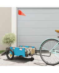Remorque de vélo bleu tissu oxford et fer | Mobilier & Déco
