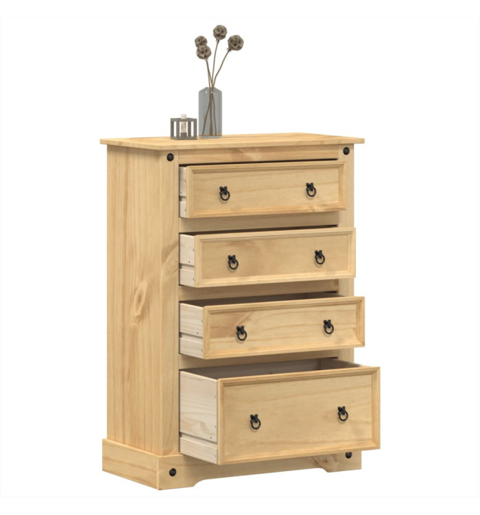 Commode Corona 80x43x114 cm bois massif de pin | Mobilier & Déco