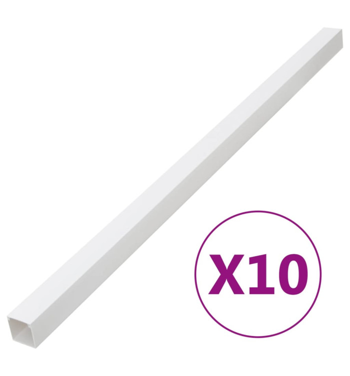 Goulotte de câble 60x40 mm 10 m PVC | Mobilier & Déco