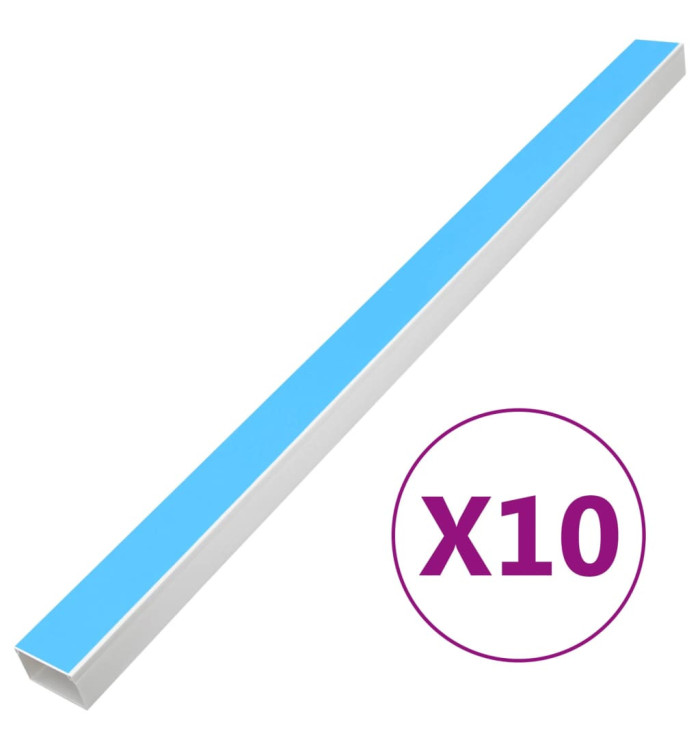 Goulotte de câble auto-adhésive 60x60 mm 10 m PVC | Mobilier & Déco