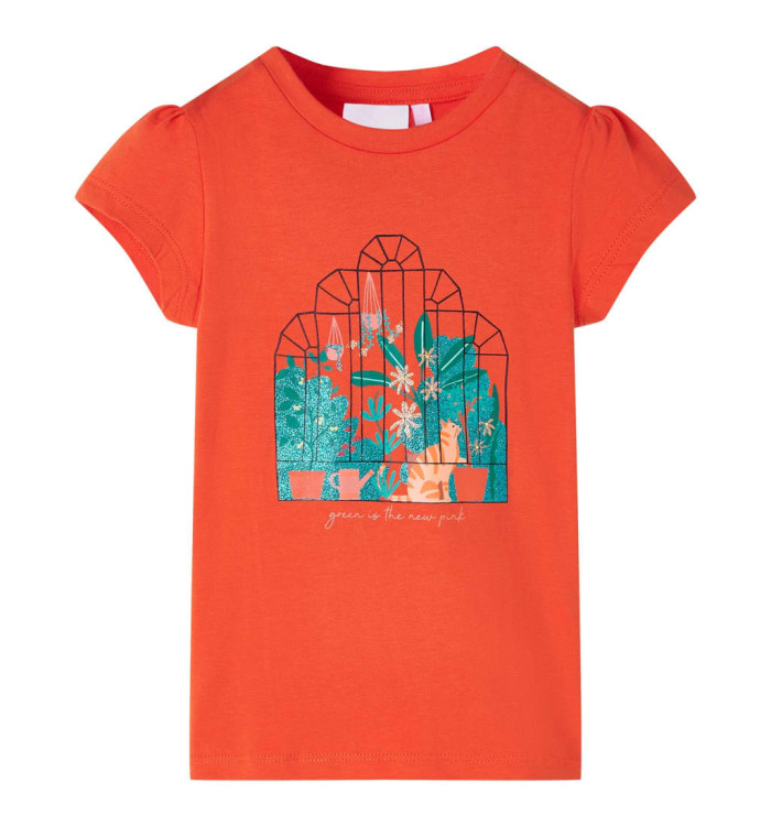 T-shirt pour enfants orange foncé 116 | Mobilier & Déco