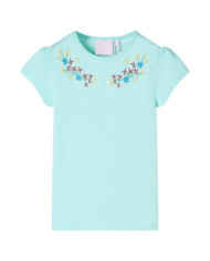T-shirt pour enfants aqua clair 128 | Mobilier & Déco