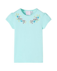 T-shirt pour enfants aqua clair 104 | Mobilier & Déco