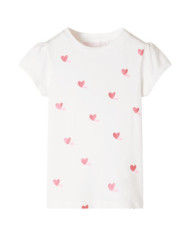 T-shirt pour enfants écru 128 | Mobilier & Déco