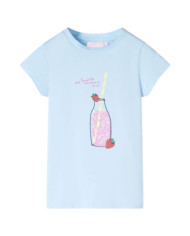 T-shirt pour enfants bleu doux 128 | Mobilier & Déco