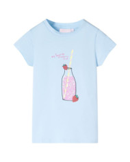 T-shirt pour enfants bleu doux 104 | Mobilier & Déco